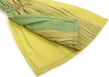 Load image into Gallery viewer, Ladies Cotton Linen Obi Belt;Heko Obi  for Japanese Traditional Kimono/Yukata: Yellow Stripe
