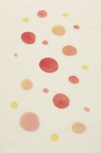 Load image into Gallery viewer, Silk gauze Haneri for Japanese Traditional Kimono -Yuzen-dyed, Ecru fabric, red polka dots
