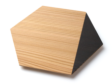 將圖片載入圖庫檢視器 Japanese Cedar Woodcraft :Candy Dish, Hexagon, Black 3pcs

