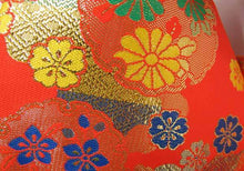 画像をギャラリービューアに読み込む, Girl&#39;s Ready-Made Formal Obi  for Japanese Traditional Kimono :S size - Red x Cherry Blossom Flower Snowflake
