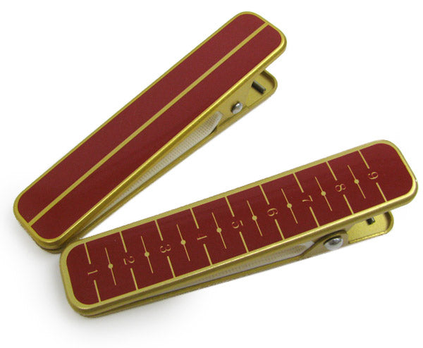 Kimono Clip 2 pcs for Japanese Traditional Clothes: Extra Large - Brass Red