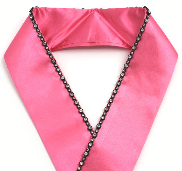 Ladies' Silk Polyester Layered Collar Kasane Eri  for Japanese Traditional Kimono -Rouge Pink