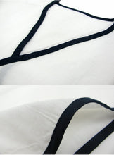 画像をギャラリービューアに読み込む, Men&#39;s Cotton Gauze Underwear Tops Bottoms set White Navy Piping for Japanese Traditional Clothes
