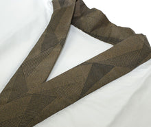 將圖片載入圖庫檢視器 Men&#39;s Cotton Hanjban  for Japanese Traditional Kimono - Brown Geometry DANKAN
