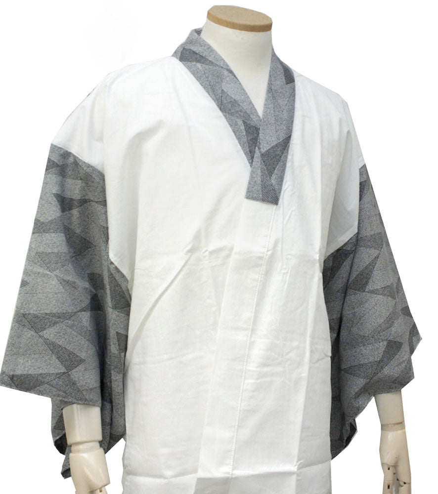 Men's undershirt cotton for Kimono for Japanese Traditional Kimono - Gray net lattice pattern DANKAN