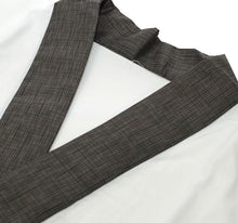 將圖片載入圖庫檢視器 Men&#39;s Cotton Hanjuban for Japanese Traditional Kimono  - Charcoal Brown  DANKAN
