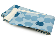 Load image into Gallery viewer, Ladies&#39; Hanhaba Obi for Japanese Traditional Kimono - Reversible Long Light Blue Cat Clover
