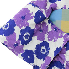 Load image into Gallery viewer, Women&#39;s Yukata : Japanese Traditional Clothes Chirimen - White Blue Purple Painting Flower
