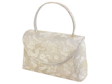 Load image into Gallery viewer, Formal Bag Zori Set : for Japanese Traditional Clothes- Silver Goldern Chrysanthemum Iris
