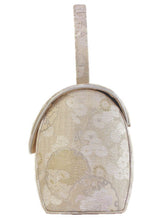 將圖片載入圖庫檢視器 Formal Bag Zori Set : for Japanese Traditional Clothes- Silver Goldern Chrysanthemum Iris

