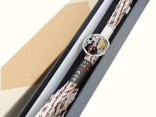 画像をギャラリービューアに読み込む, Obidome Sanbuhimo Obijime Set for Japanese Traditional Kimono- White x Brown
