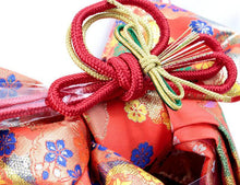 画像をギャラリービューアに読み込む, Girl&#39;s Ready-Made Formal Obi  for Japanese Traditional Kimono :L size - Red x CherryBlossom Snowflake
