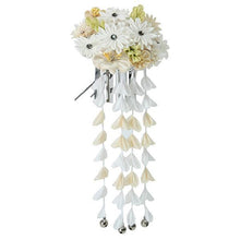 Load image into Gallery viewer, Kanzashi: Japanese Traditional  Hair Accessory Pin White
