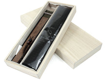 將圖片載入圖庫檢視器 Men&#39;s Cotton Sensu :Japanese Traditional Folding Fan &amp; Fan Bag 2-Piece Set Matcha Plain
