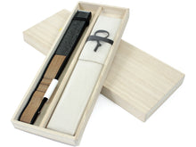 画像をギャラリービューアに読み込む, Men&#39;s Silk x Japanese Paper Sensu :Japanese Traditional Folding Fan &amp; Fan Bag 2-Piece Set  - gray beige choju-giga
