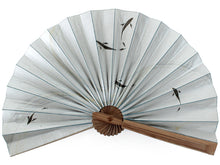 Load image into Gallery viewer, Men&#39;s Telescopic Paper Sensu :Japanese Traditional Folding Fan - Silver Ground Ayu
