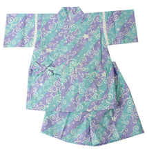 画像をギャラリービューアに読み込む, Boy&#39;s Cotton Jinbei - Mint Blue 90 cm
