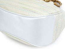 Load image into Gallery viewer, Bamboo Handle Bag - Beige x White
