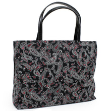 Load image into Gallery viewer, Cotton Tote Bag - Black Paisley 
