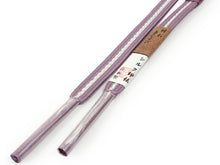 將圖片載入圖庫檢視器 Silk Obijime Hiragumi Kumihimo for Japanese Traditional Kimono - Inden Wave Purple x White.

