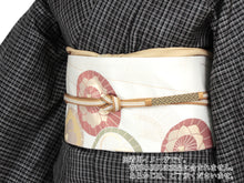 Load image into Gallery viewer, Silk Obijime Hiragumi Kumihimo for Japanese Traditional Kimono - Hanabishi Yellow x White
