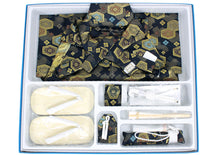 將圖片載入圖庫檢視器 Boy&#39;s Polyester Hakama Set 7 Items  for Japanese Traditional Kimono - Dark Navy Flower Turtle Shell
