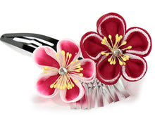 將圖片載入圖庫檢視器 Girl&#39;s Hair Accessories 2 Piece Set  for Japanese Traditional Clothes  - Three Pins Chirimen Red
