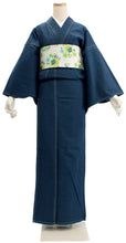 Load image into Gallery viewer, Women&#39;s Unlined Denim Kimono Blue with Stitches: Japanese Traditional Clothes
