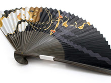 画像をギャラリービューアに読み込む, Men&#39;s Paper Sensu :Japanese Traditional Folding Fan - Black Raijin
