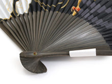 画像をギャラリービューアに読み込む, Men&#39;s Paper Sensu :Japanese Traditional Folding Fan - Black Raijin

