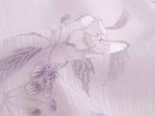 画像をギャラリービューアに読み込む, Women&#39;s Kimono Haori Jacket Long  for Japanese Traditional Clothes- Light Purple Flowers nuts, waves, cloud patterns
