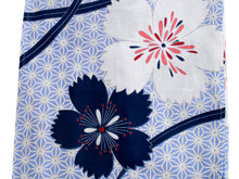 画像をギャラリービューアに読み込む, Ladies&#39; Cotton Yukata: Japanese Traditional Clothes  - Light Blue Asanoha Nadeshiko
