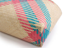 Load image into Gallery viewer, Bamboo Bag - Pink x Blue Green
