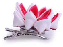 將圖片載入圖庫檢視器 Girls Deep Pink Trim Hair clip  for Japanese Traditional Clothes - Clip with safety pin fringe
