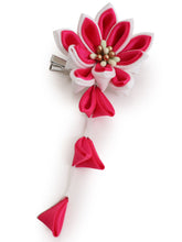 Load image into Gallery viewer, Girls Pink Trim Hair clip  for Japanese Traditional Clothes - Clip with safety pin fringe

