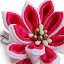画像をギャラリービューアに読み込む, Girls Pink Trim Hair clip  for Japanese Traditional Clothes - Clip with safety pin fringe
