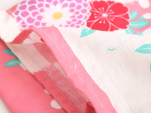 將圖片載入圖庫檢視器 女の子 綿 浴衣 140 サイズ ピンク 花
