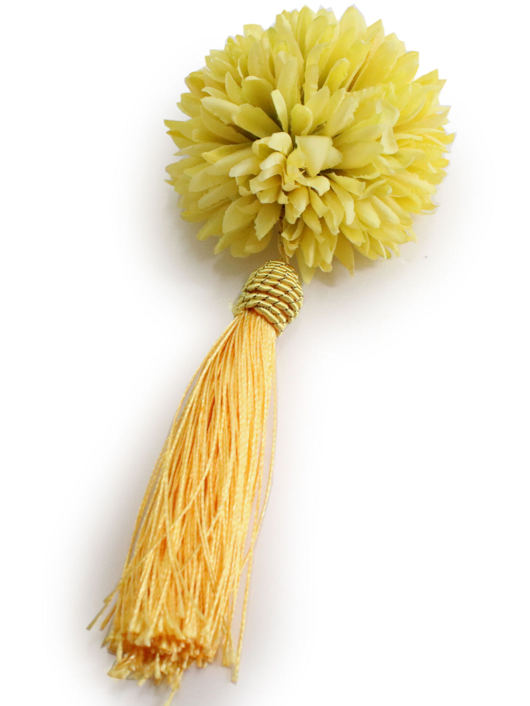 Corsage Hair Accessory Clip  for Japanese Traditional Clothes -  Yellow Flower