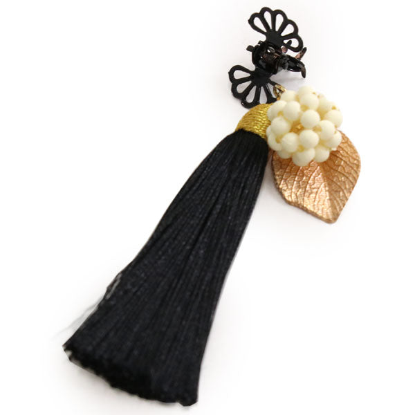 Hair Accessory  for Japanese Traditional Clothes - Clip Ornament - Black Tassel