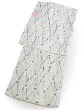 將圖片載入圖庫檢視器 Ladies&#39; Kimono : Japanese Traditional Clothes- Unlined Cream Navy Grid
