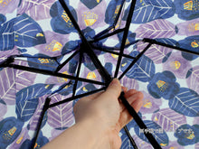將圖片載入圖庫檢視器 Folding Umbrella Blue x Purple &quot;Postal Office Camellia&quot; Misuzu Uta
