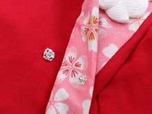 將圖片載入圖庫檢視器 Girl&#39;s Formal Kimono 7 Item Set : Japanese Traditional Clothes- Red Cherry Blossom Temari ball
