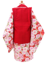 Load image into Gallery viewer, Girl&#39;s Formal Kimono 7 Item Set : Japanese Traditional Clothes- Red Cherry Blossom Temari ball
