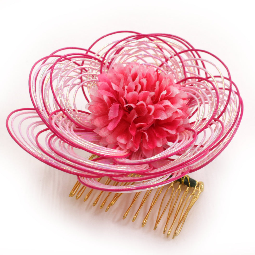 Hair Accessory Comb  for Japanese Traditional Clothes -  Cord Pink