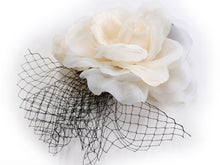Load image into Gallery viewer, Flower Ribbon Hair Accessory 4 Items for Japanese Traditional Clothes   - White Rose &amp; Ribbons rhinestone 
