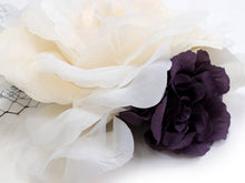 將圖片載入圖庫檢視器 Flower Ribbon Hair Accessory 4 Items for Japanese Traditional Clothes   - White Rose &amp; Ribbons rhinestone
