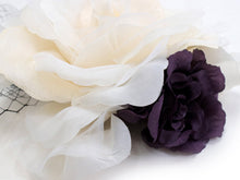 画像をギャラリービューアに読み込む, Flower Ribbon Hair Accessory 4 Items for Japanese Traditional Clothes   - White Rose &amp; Ribbons rhinestone
