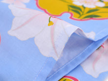 將圖片載入圖庫檢視器 Girl&#39;s Cotton Yukata : Japanese Traditional Clothes : 130 Size - Blue Morning Glory Snowflake
