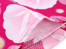 画像をギャラリービューアに読み込む, Girl&#39;s Cotton Yukata : Japanese Traditional Clothes : 140 Size - Pink Morning Glory
