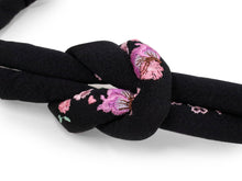 Load image into Gallery viewer, Girl&#39;s Silk Obijime  for Japanese Traditional Kimono :Black Pink

